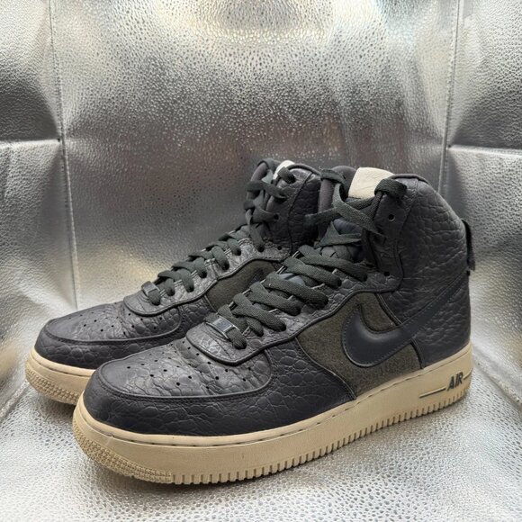 Size 11 Nike Air Force 1 High Premium LE Black‎ White Mens Sneakers 386161-006 main image 6